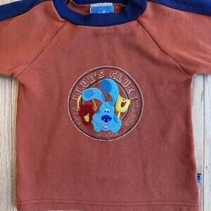 Vintage 2000 Blue’s Clues Shirt Pail Blue Shovel Embroidered Long Sleeve Size 4T